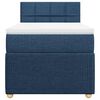vidaXL Boxspring met matras stof blauw 100x200 cm
