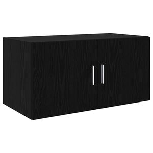 vidaXL Wandkast Zwart eiken 80 x 42.5 x 40 cm Bewerkt hout