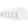 vidaXL Prieel met dak 13,38x2,28x2,69 m polyetheen wit