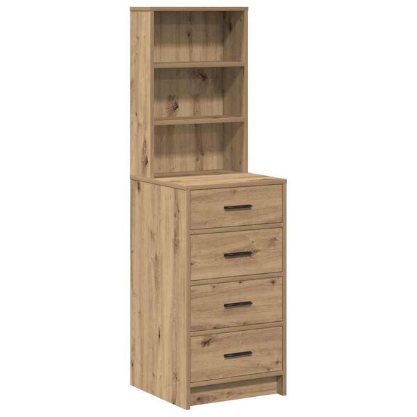 vidaXL Highboard artisanaal eikenkleurig 40 x 41 x 135 cm Bewerkt hout