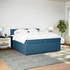 vidaXL Boxspring met matras fluweel blauw 200x200 cm