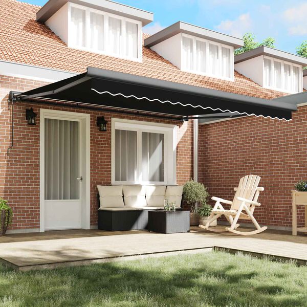 vidaXL Markies Zwart 400 &times; 300 cm Polyester en Aluminium