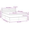 vidaXL Boxspring met matras fluweel roze 160x220 cm
