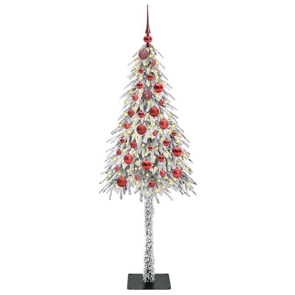 vidaXL Kerstboom met 150 LED met standaard Wit 150 cm PE en staal
