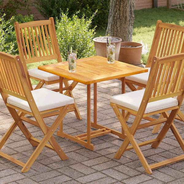 vidaXL Tafelblad 70x70x2,5 cm massief teakhout