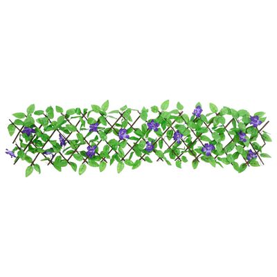vidaXL Kunstplant klimop op latwerk uittrekbaar 180x20 cm groen