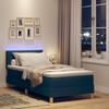 vidaXL LED Box Spring Bed met matras met LED Blauw 90 x 200 cm Stof
