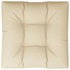 vidaXL Palletkussen 80x80x12 cm stof beige