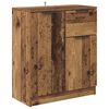vidaXL Dressoirs met lade 2 pcs Oud Hout 60 x 30 x 70 cm Bewerkt hout