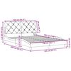 vidaXL Bedframe met LED zonder matras 140x190 cm stof zwart