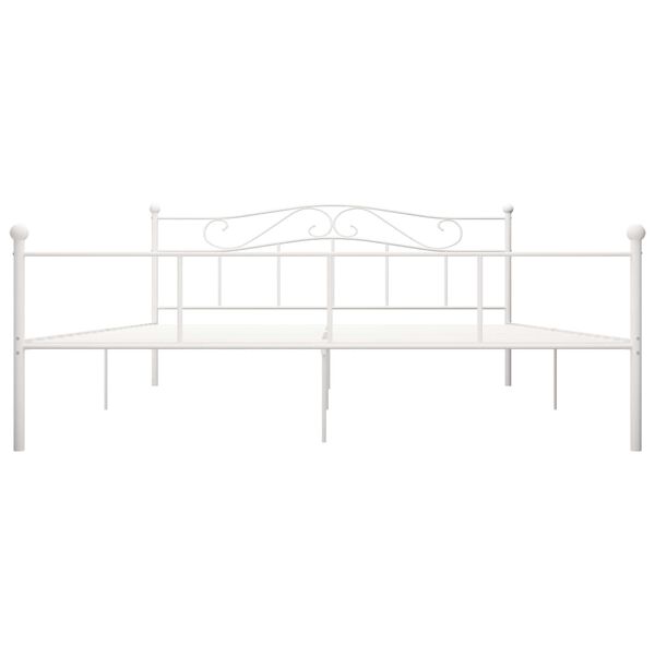 vidaXL Bedframe metaal wit 180x200 cm