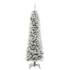 vidaXL Kunstkerstboom met 300 LED Wit 210 cm PVC en Metaal en Plastic