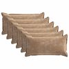 vidaXL Kussensloop 6 pcs HOUTEN Bruin 40 x 80 cm Chenille Stof