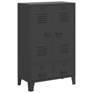 vidaXL Kledingkast industrieel 67x35x107 cm staal antracietkleurig