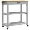 vidaXL Keukentrolley MONZA 84x40x88,5 cm massief grenenhout