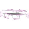 vidaXL Bedframe met Zijtafels Naturel 200 x 210 cm Massief grenenhout