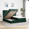 vidaXL Ottoman bed met matrassen 160x200cm fluweel donkergroen