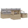 vidaXL Tuin Sofa Set 6 st Beige poly rattan