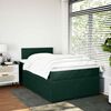 vidaXL Boxspring met matras fluweel donkergroen 120x200 cm