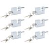 vidaXL Hangslot 6 pcs Zilver 7 x 1,9 x 5 cm IJzer