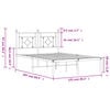 vidaXL Bedframe met hoofdbord metaal wit 120x200 cm