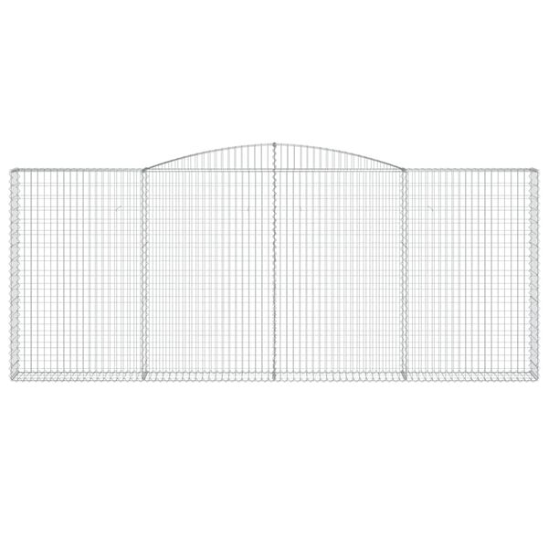 vidaXL Schanskorven 7 st gewelfd 400x30x160/180 cm ijzer