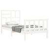 vidaXL Bedframe zonder matras massief grenenhout wit 90x200 cm