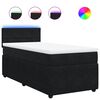 vidaXL Boxspring met matras fluweel zwart 90x190 cm