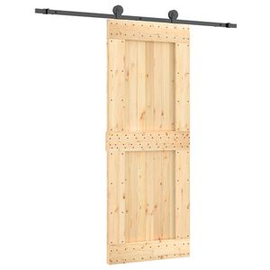 vidaXL Schuifdeur 80 x 210 cm Massief Grenenhout (Niet-Behandeld)
