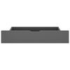 vidaXL Bedframe met 2 lades massief grenenhout donkergrijs 200x200 cm