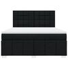 vidaXL Boxspring met matras stof zwart 180x200 cm