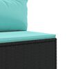 vidaXL 7-delige Loungeset met kussens poly rattan zwart