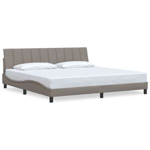 vidaXL Bedframe zonder matras "Hanko" stof taupe 200x200 cm
