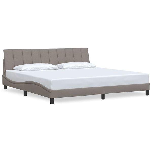 vidaXL Bedframe zonder matras "Hanko" stof taupe 200x200 cm