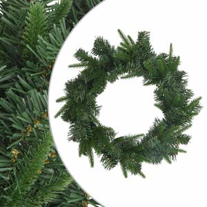 vidaXL Kerstkrans Groen &Oslash; 30 cm PVC en PE
