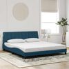 vidaXL Bedframe zonder matras "Hanko" fluweel blauw 180x200 cm