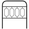 vidaXL Vervangend hoofdbord 90 cm metaal zwart