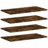 vidaXL Wandschappen 4 st 60x30x1,5 cm bewerkt hout gerookt eikenkleur