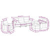 vidaXL 4-delige Loungeset met sierkussens en kussens stof cr&egrave;mekleurig
