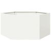 vidaXL Plantenbak zeshoek 104x90x45 cm staal wit