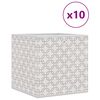 vidaXL Opbergboxen 10 st inklapbaar 32x32x32 cm ongeweven stof cr&egrave;me