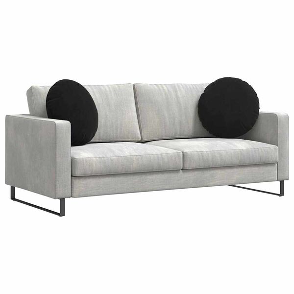 vidaXL Zitkussens 2 stuks Zwart &Oslash; 40 x 13 cm Fluweel