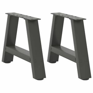 vidaXL Salontafelpoten 2 st A-vormig 30x(30-31) cm staal antraciet
