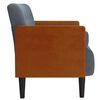 vidaXL Loveseat bank met bolsters donkergrijs 110 cm fluweel