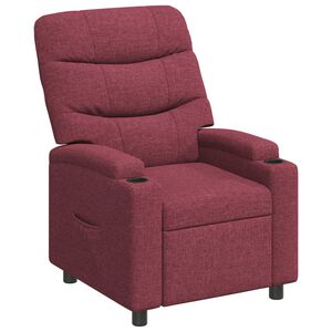 vidaXL Ligstoel Wijnrood 75 x 93 x 102 cm Stof