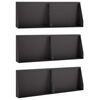 vidaXL Keerwand 6 st 60 x 12 x 50 cm Staal Zwart