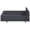 vidaXL Bedframe met 2 lades massief grenenhout donkergrijs 140x200 cm