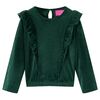 Kinderblouse met ruches 92 donkergroen