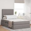 vidaXL Opbergbed met LED met matras Taupe 120 x 190 cm Polyester