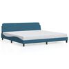 vidaXL Bedframe "Dover" fluweel blauw 200x200 cm